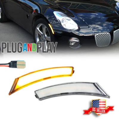 2x Luces LED laterales delanteras ámbar con lente transparente para Pontiac Solstice & Sky 06-10 Foto 1 de 4