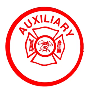 AUXILIAR - DEPARTAMENTO DE BOMBEROS - CRUZ MALTESA Calcomanía 2 1/2" altamente reflectante - Imagen 1 de 1