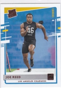 2020 Joe Reed Panini Donruss Rated Rookie Canvas RC #346 Los Angeles Chargers - Picture 1 of 1