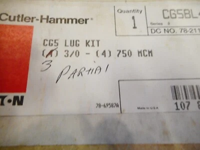 SET OF 3 EATON CUTLER-HAMMER TERMINAL BLOCKS /BREAKER LUGS 3/0  750 MCM - Image 1 of 4