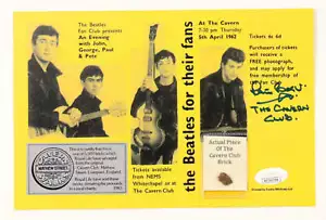 Exhibición de fotos de Pete Best Firmado (JSA) The Cavern Club con pieza de ladrillo inscrita - Imagen 1 de 2