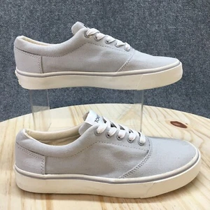 Toms Shoes Womens 7 Fenix Casual Sneakers Gray Canvas Lace Up Round 10017877 - Picture 1 of 15