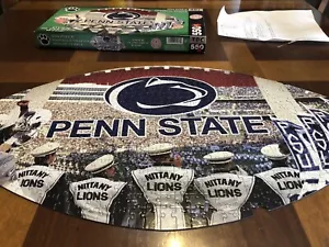 Penn State 550 Piece Football Shaped Jigsaw Puzzle - Used Missing one piece - Picture 1 of 8