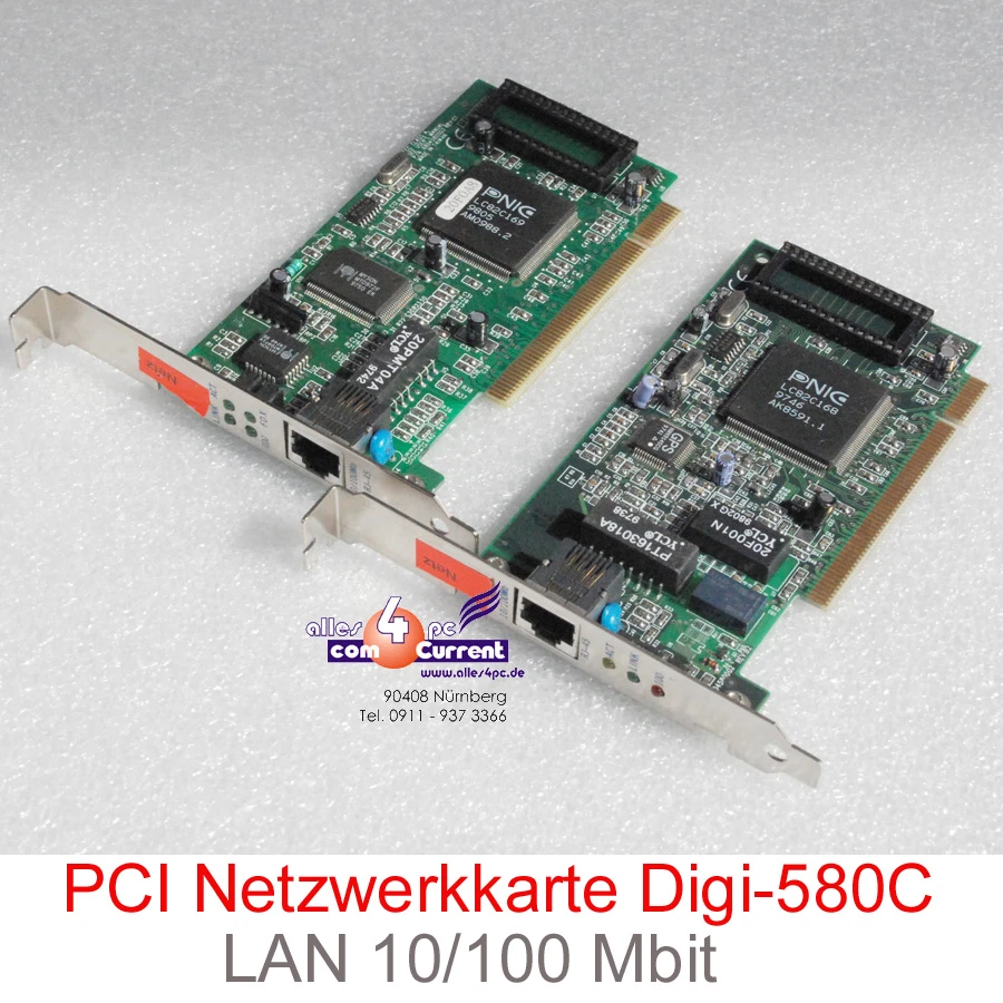 10/100 PCI NETZWERKKARTE FÜR INTERNET UND DSL DIGI-580C LINKSYS LC82C168 LNE100T - Bild 1 von 1