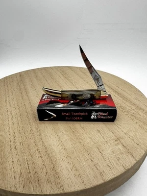 Steel Warrior Small Toothpick SW-109RH 3” Closed Pocket Knife Ram Horn **NIB** - Image 1 of 4