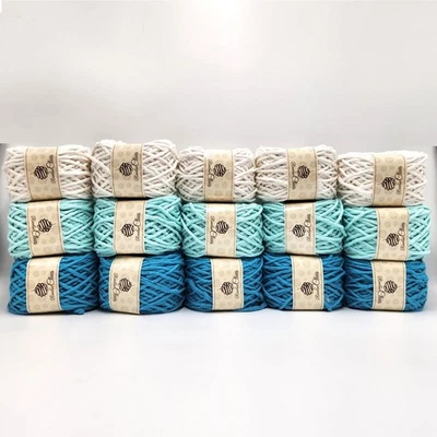 15 Balls Macrame Cotton Cord 7 mm Crochet Knitting Yarn Baskets Wall Decor - Image 1 of 4