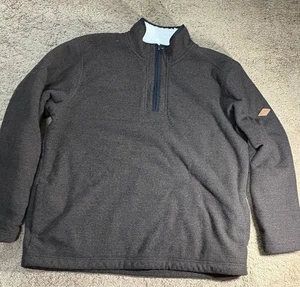 Suéter ORVIS Hombres XL Marrón Brighton 1/4 Cremallera Forrado Sherpa Peso Pesado Exterior - Imagen 1 de 10