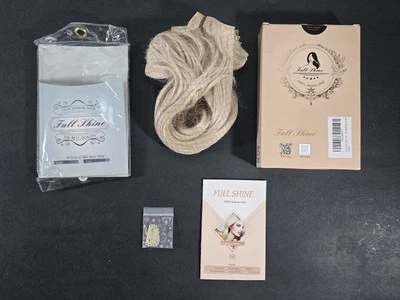 Full Shine 14" 100% Real Human Hair Blonde Color 1000 8 Pieces 100g Lightly Used - Image 1 of 4