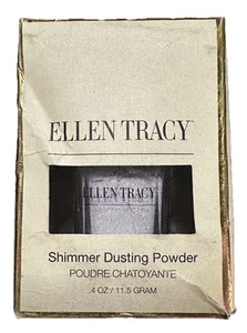 ELLEN TRACY POLVO BRILLANTE PARA POLVO PARA CABELLO Y CUERPO PLATEADO 0,4 oz caja dañada - Imagen 1 de 6