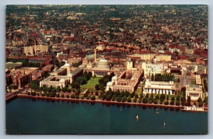 Cartolina Cambridge Massachusetts veduta aerea del MIT scientifico anni 50 non spedita - Foto 1 di 2
