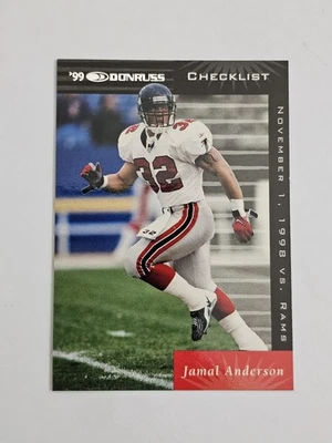 1999 Donruss Checklist Jamal Anderson #191 Atlanta Falcons - Image 1 of 2