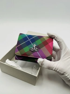 Cartera Vivienne Westwood Cierre Triple Plata Orbe Salida Cocodrilo Cuadros De Colección Foto 1 de 4