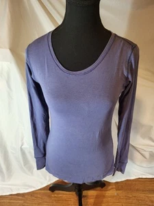 Lululemon Top Shirt Long Sleeve Reversible Activewear Sz 4? Blue & Gray - Picture 1 of 6