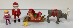 Playmobil Père Noël avec traîneau renne étoile elfe remplacement Noël lot de 5 - Photo 1/12