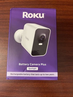 Roku - Battery Camera Plus for Home Monitoring 1080p HD, 4X Rechargeable Ba... - Image 1 of 3