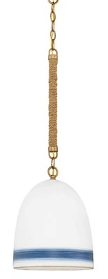 Hinkley Lighting 3364 Brass/Navy Nash Single Light 10"W Pendant - Image 1 of 4