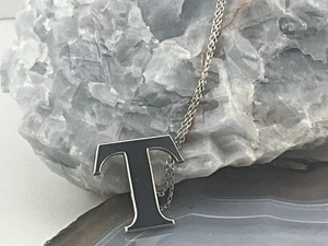 Collar Tiffany & Co. Grande Inicial T Plata de Ley 925 - Imagen 1 de 6