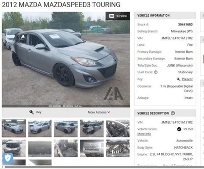 (LOCAL PICKUP ONLY) Hood Speed3 Hood Scoop Fits 10-13 MAZDA 3 4279449 Foto 1 de 4