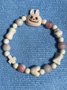 Rosa Labubu Bettelarmband mit Perlen Party Geschenk - Bild 1 von 3