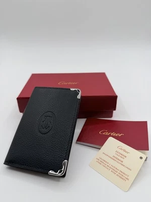 Cartier Must de Cartier Black Leather Card Holder Wallet Made In Italy - Image 1 of 4