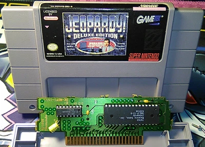 JEOPARDY! Deluxe Edition SNES Super Nintendo NTSC USA 1993 cleaned genuine SFC - Image 1 of 4