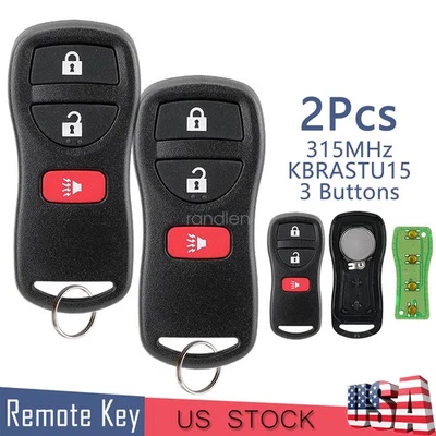 2 适用于 2004 2005 2006 2007 2008 2009 年 2010 年日产 Xterra Murano 遥控钥匙链 3B — 第 1/4 张图片