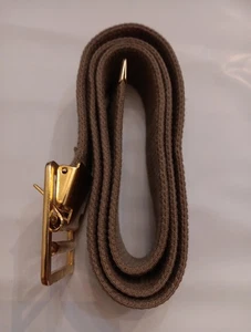 Cinturón para Hombres USMC/Cuerpo de Marines Militar Caqui Web, Hebilla de Cinturón de Latón Abierta (Talla 33) - Imagen 1 de 15