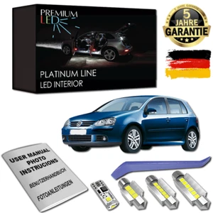 VW Golf 5 V 1K1 LED Innenraumbeleuchtung Premium Set 12 SMD weiß GTI GT R TSI - Afbeelding 1 van 12