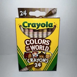 CRAYOLA: COLORS OF THE WORLD CRAYONS 24PC (1 PACK) NEW & SEALED | MULTICULTURAL - Picture 1 of 5