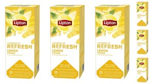 6 x Lipton REFRESH LEMON - Aromatisierter Schwarztee 6 x 25 Teebeutel 40g - Bild 1 von 2