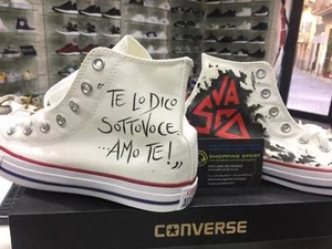 Converse all Star personalizzate disegnate con pittura Vasco Rossi 4 - Picture 1 of 3