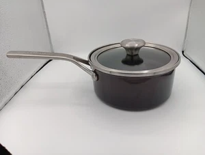 Merten & Storck Steel Core Enameled Cookware 2.1 QT Saucepan Chocolate Truffle - Picture 1 of 9