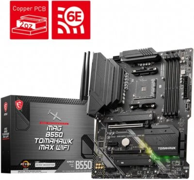 Placa madre MSI MAG B550 TOMAHAWK MAX WIFI AMD ATX AM4 DDR4 PCIE 4.0 M.2 nueva - Imagen 1 de 4
