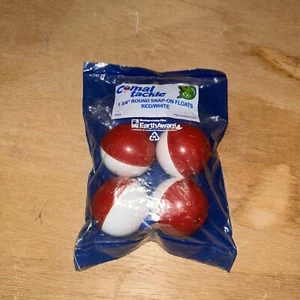 Comal Tackle 1 3/4" Round Snap-on Floats Red White Blue 4 Pack Sealed New - Picture 1 of 6