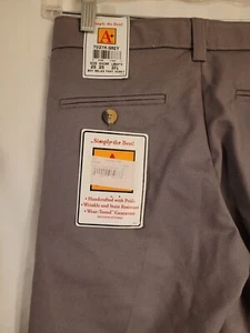 NWT A+ Easy Care Boys Grey School Uniform Pants Size 25x20.5 Husky Medium 12 - Picture 1 of 8