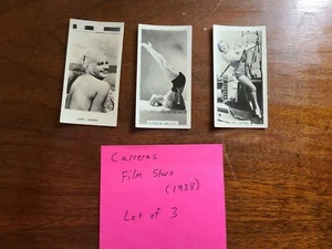 (1938) Carreras FILM STARS tobacco cards LOT of 3 Marsh Bayley Lupino - Picture 1 of 3