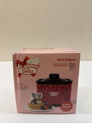 NEW So Yummy bella Mini Dipper Red Electric Chocolate Fondue Set Dishwasher Safe - Изображение 1 из 2