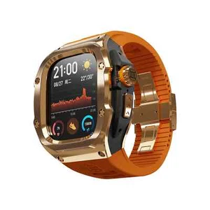 For Apple Watch Ultra 2/Ultra  Stainless Steel Bezel Case Silicone Band 49mm - Picture 1 of 19