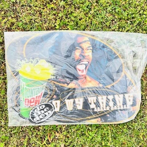 VTG 90’s Busta Rhymes Mountain Dew Store Display Double Sided Sign Deadstock - Picture 1 of 19