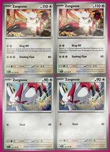 (4) Pokémon TCG Zangoose Scarlet & Violet Base Set 147/198 Regular Uncommon NM - Picture 1 of 2