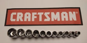 Juego de 11 enchufes Craftsman 1/4" Drive 6 Pt SAE poco profundo CMMT 5/32" - 9/16" - Imagen 1 de 4