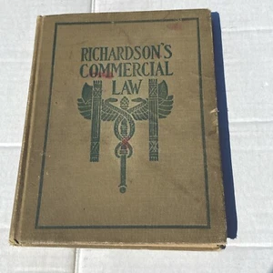 ATQ RICHARDSON'S COMMERCIAL LAW 1907 W. P. Richardson HC Lehrbuch Colleges - Bild 1 von 18
