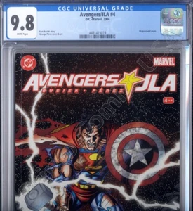 PRIMO: AVENGERS JLA #4 Busiek PEREZ DC Marvel comics 2004 CGC 9.8 NM/MT - Foto 1 di 3