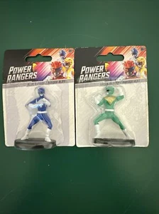 2 Power Rangers Blue/Green Ranger 2.5 Mini Figure Hasbro Jason & frank - Picture 1 of 4