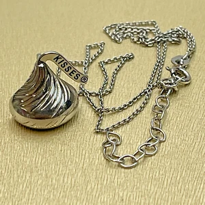 Hershey's Kisses Sterling Silver World Trade Jewelers WTJ 925 Pendant & Necklace - Picture 1 of 11