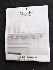 Martha Stewart Crafts Snowflake Garland Christmas Winter Season Decoration New