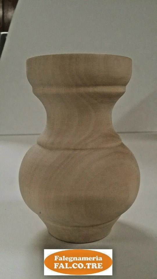 GAMBA PIEDE IN LEGNO AYOUS A CIPOLLA PER MOBILI Ø 83 MM H. 115 MM TORNITO. - Immagine 1 di 1