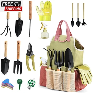Gardening Tools Set of 15 Pieces, Garden Tool Set with Storage Tote Bag, Durable - Picture 1 of 8
