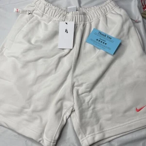 Nike Solo Swoosh French Terry Shorts White Infrared Loose Fit DX0817-030 Size XS - Picture 1 of 8