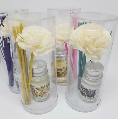 small aroma oil reed diffuser set relaxing home fragrance air fresh rattan stick - Image 1 of 4